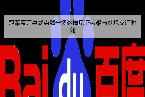 冠军赛开幕式点燃全场激情见证荣耀与梦想交汇时刻